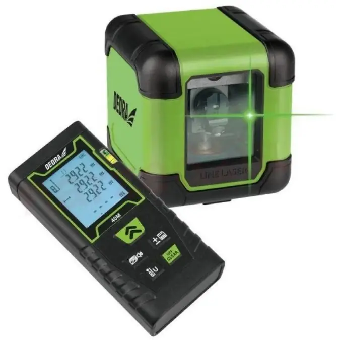 Bezpieczne zakupy Zestaw laser krzyżowy green + dalmierz 40m