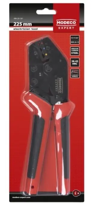 Szczypce do zaciskania końcówek 225 mm Modeco Expert MN‑20‑187 Ostatnie sztuki