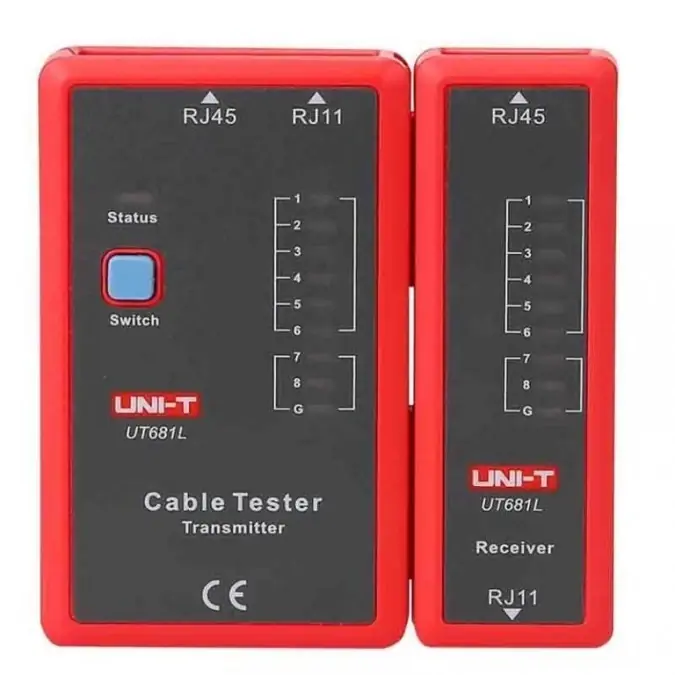Tester sieci kabli informatycznych i telefonicznych kat.3, kat.5e UT‑681L Taniej