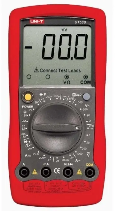Oferta czasowa Multimetr miernik cyfrowy uniwersalny do 750V 20A AC/DC Om, F, temp UT‑58B