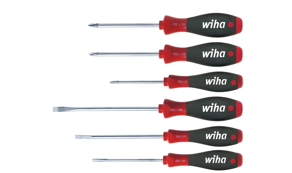 Wyprzedaż Wiha Zestaw Wkrętaków SoftFinish płaski, Phillips/Pozidriv 6‑cz. 302HK601 26113