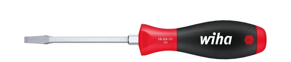 Łatwy zwrot Wiha Wkrętak SoftFinish płaski z trzonem sześciokątnym i nasadką sześciokątną 5,5 mm x 100 mm 308055 00733