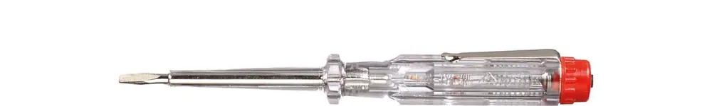 Promocja Próbnik napięcia 220‑250 V płaski przeźroczysty, z klipsem do przypinania w blistrze 3,0 mm x 60 mm SB2553 32201