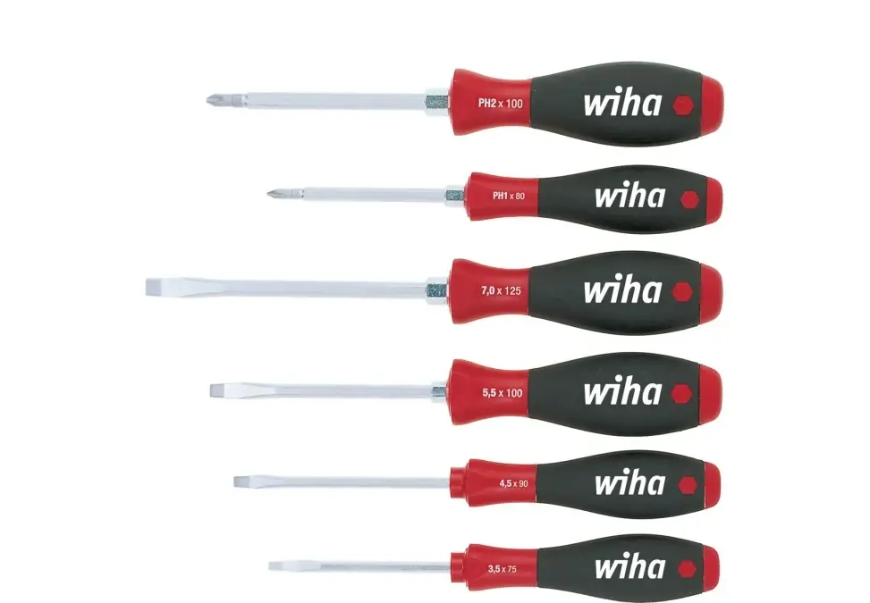 Wiha Zestaw Wkrętaków SoftFinish płaski, Phillips z nasadką sześciokątną 6‑cz. 308HK6 21248 Sprawdź teraz