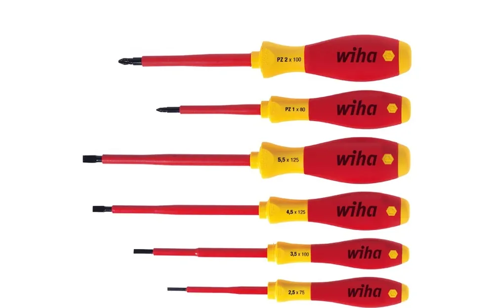 Nie przegap Wiha Zestaw Wkrętaków SoftFinish electric płaski, Pozidriv 6‑cz. 320NZK6SO 25477