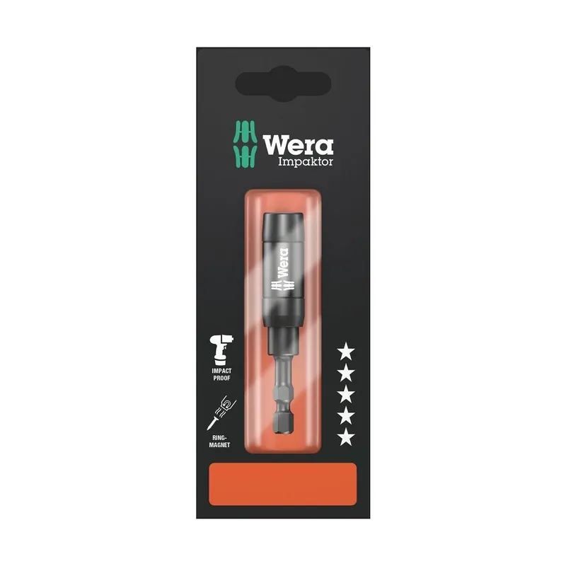 Sprawdź teraz 897/4 IMP R SB Uchwyt Impaktor z pierścieniem przytrzymującym i pierścieniem magnetycznym, na blistrze, 1/4″ x 75 mm