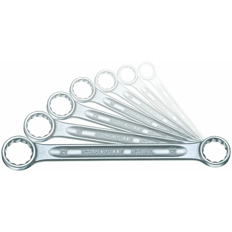 Double ring spanner set StahlwilleSTABIL 21/10 6x7 - 30x32 10 pcs Nowość