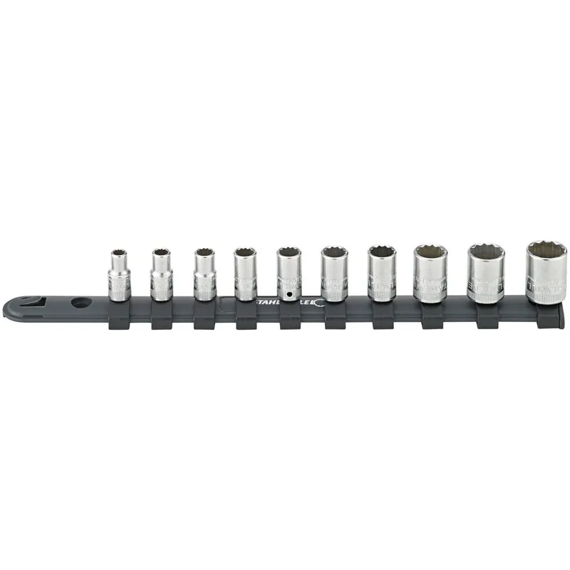 1/4″ Set of sockets with clip bar 40aD/10-12916 10 pcs Niska cena
