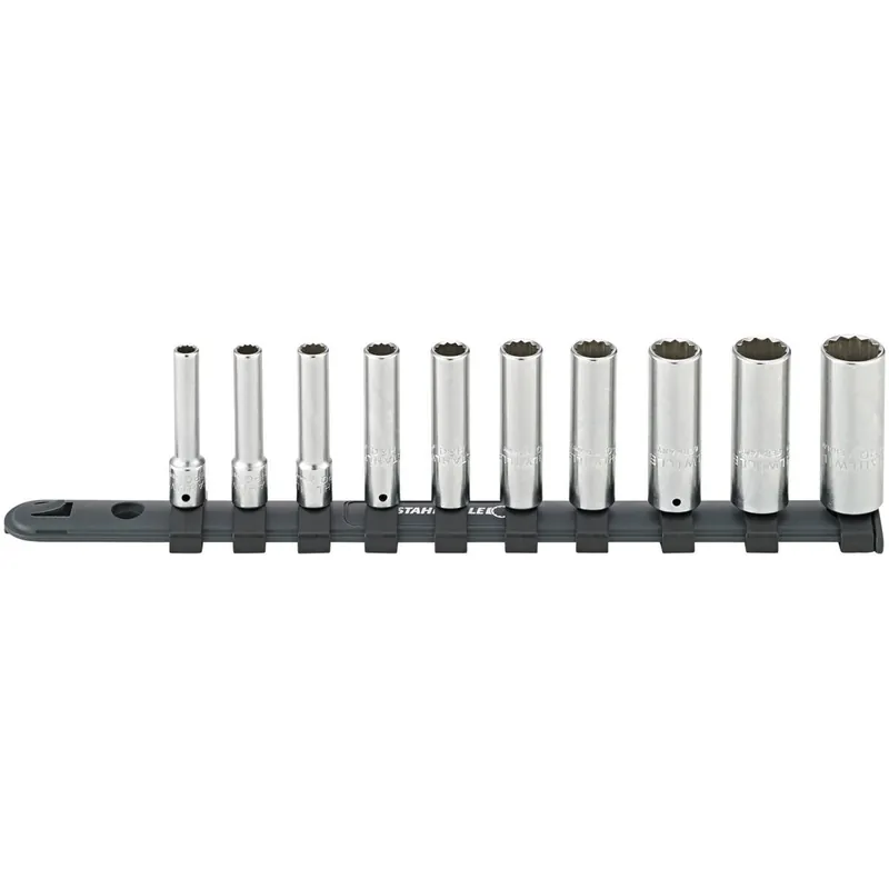 1/4″ Set of sockets with clip bar 40aDL/10-12916 10 pcs Szybka wysyłka