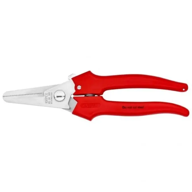 Wyjątkowa oferta Nożyczki uniwersalne ze sprężyną i blokadą do cięcia tektury tworzyw sztucznych folii aluminiowych miedzianych mosiężnych 190mm