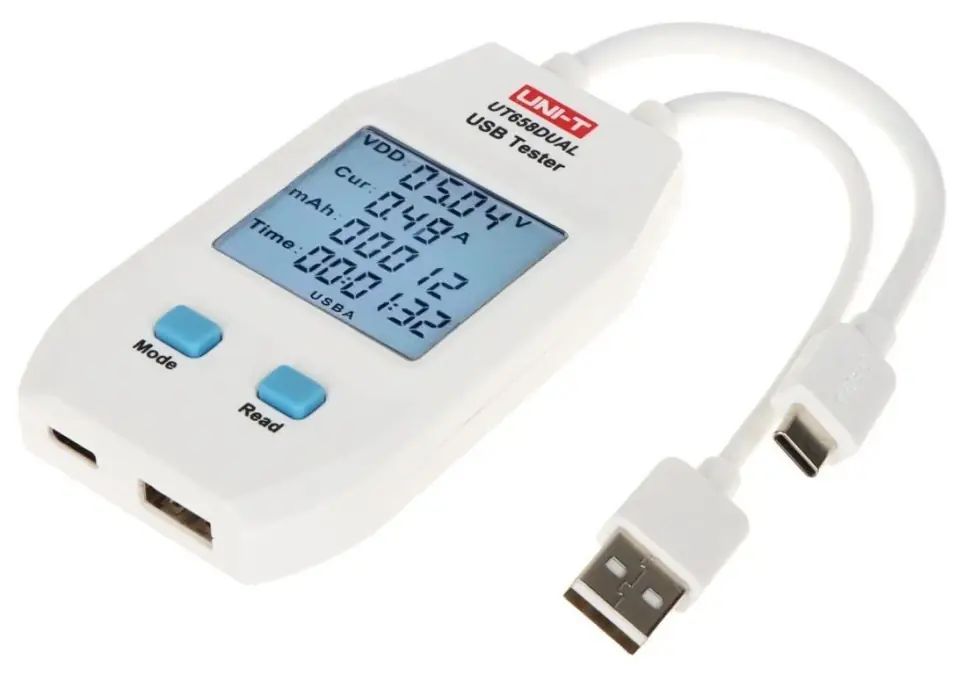 Wyprzedaż Tester gniazd USB UT658DUAL UNI‑T