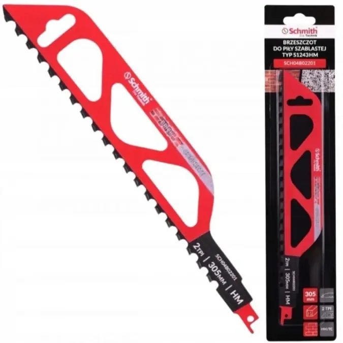 Bestseller Brzeszczot do piły szablastej 305mm do betonu cegły HM/TC 2TPI Schmith