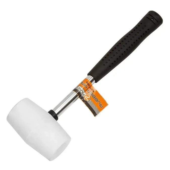 Młotek gumowy z metalową rączką, biały 225 g (39‑003) Darmowy zwrot