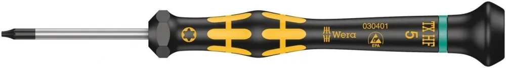 1567 Wkrętak TORX HF, precyzyjny ESD, z funkcją przytrzymywania, TX 5 x 40 mm, WERA 05030401001 Ograniczona ilość