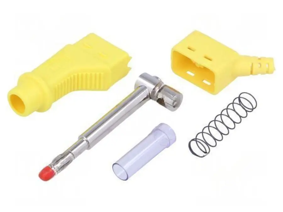 Premium Złącze laboratoryjne bananowe 4mm wtyk 32A 600V żółty 2,5mm2 66.9328‑24