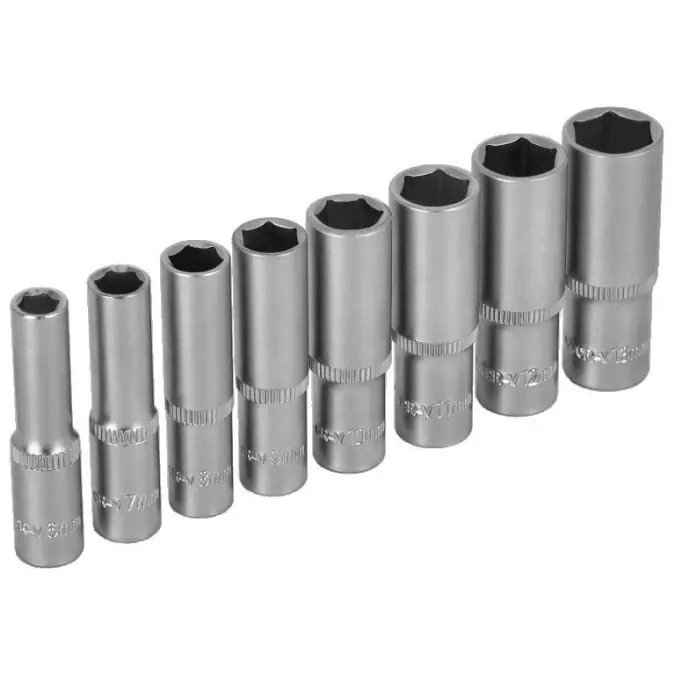 Zestaw nasadek głębokich 1/4” 8 elem. 6,7,8,9,10,11,12,13mm STALCO S‑54061 Ostatnia szansa