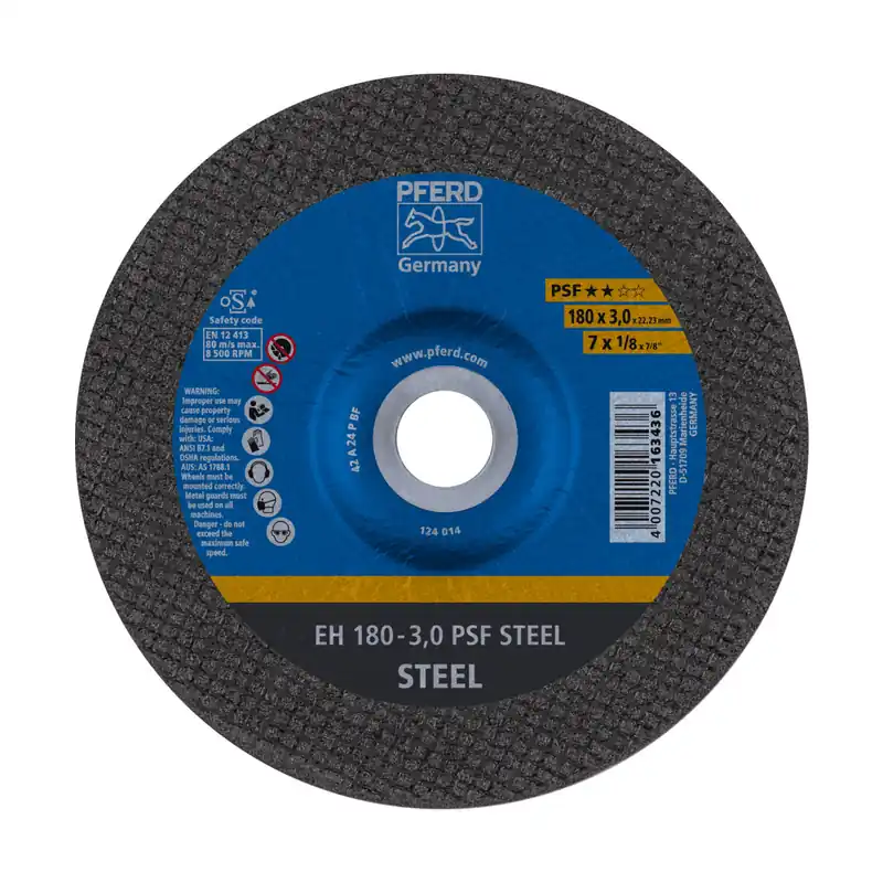 PFERD TOOLS Cut-off wheel EH 180x3.0x22.23 mm depressed centre Universal Line PSF STEEL for steel Wybór klientów