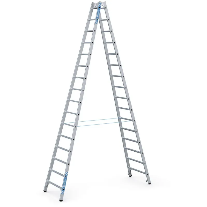 Taniej Coni B - alu stepladder, 2 x 16 rungs