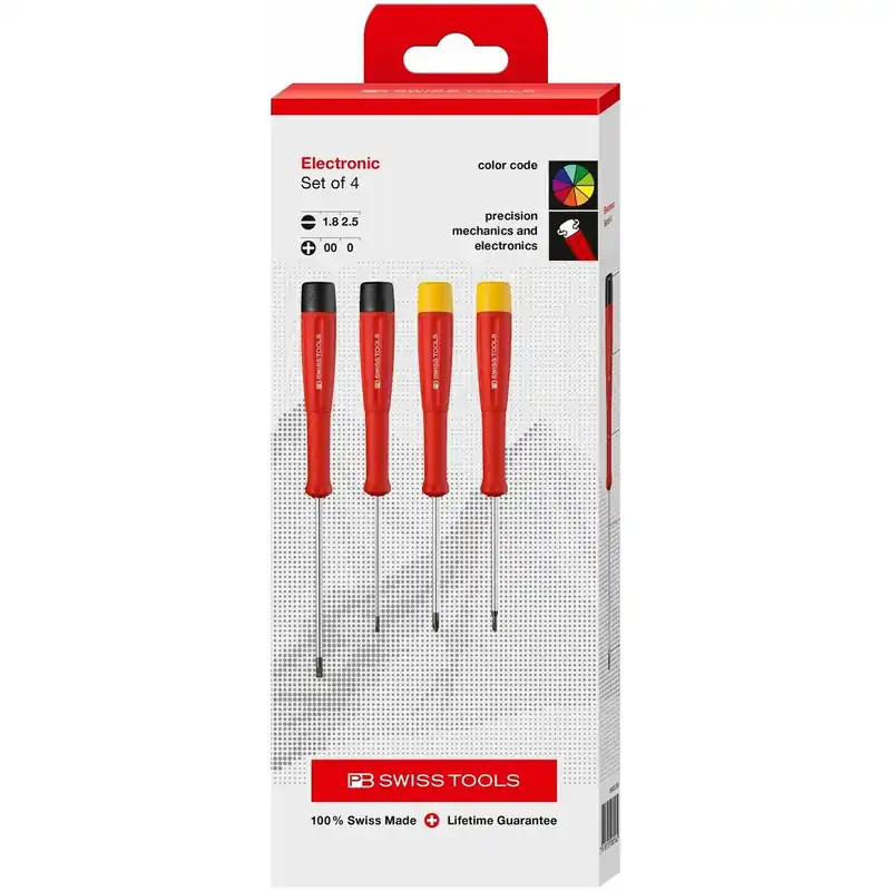 Electronics screwdriver set for slotted and Phillips screws, in a high-quality cardboard box Oferta limitowana