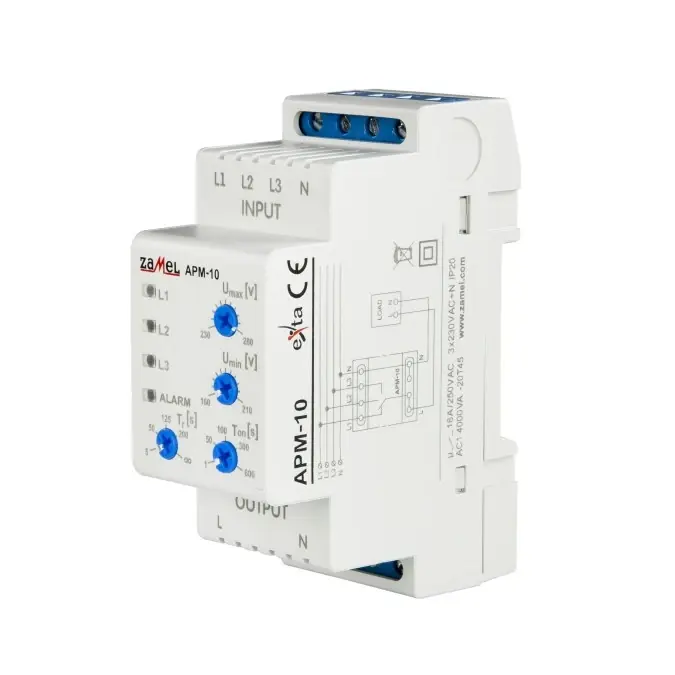 Automatyczny przełącznik faz 16A 230V/3x400V+N APM‑10 EXT10000202 Rabat