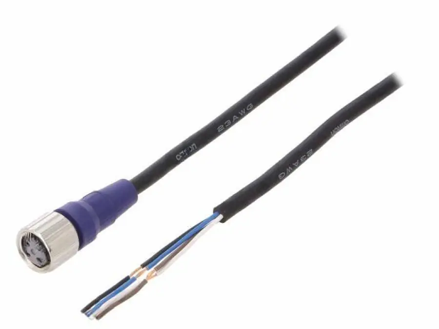 Kabel: do czujników/automatyki M12 proste 2m 30VDC XS2F‑LM12PVC4S2M Darmowy zwrot