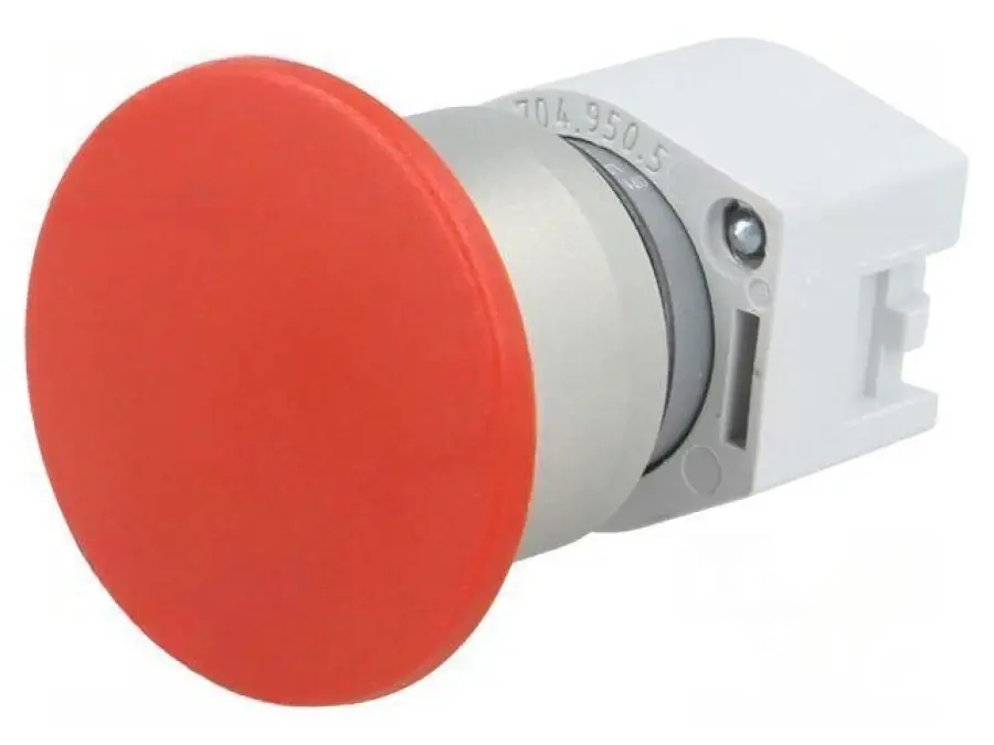 Oferta limitowana Przełącznik przyciskany 22mm Poz.stab 1 czerwony brak IP65 704.071.2