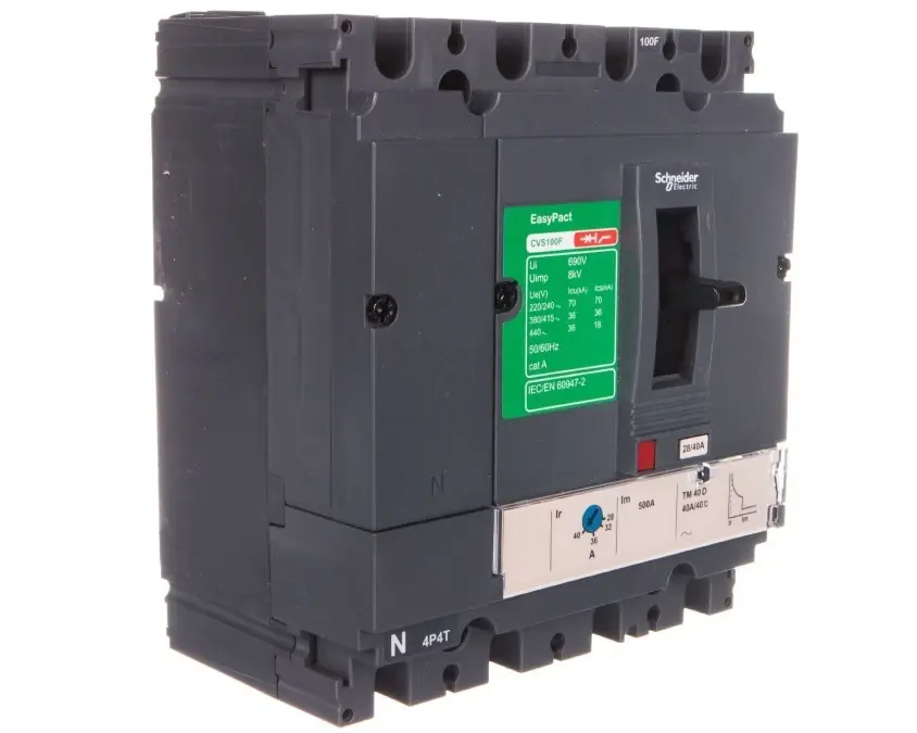 Oferta limitowana Wyłącznik mocy 40A 4P 36kA EasyPact Compact CVS CVS100 TM40D LV510353