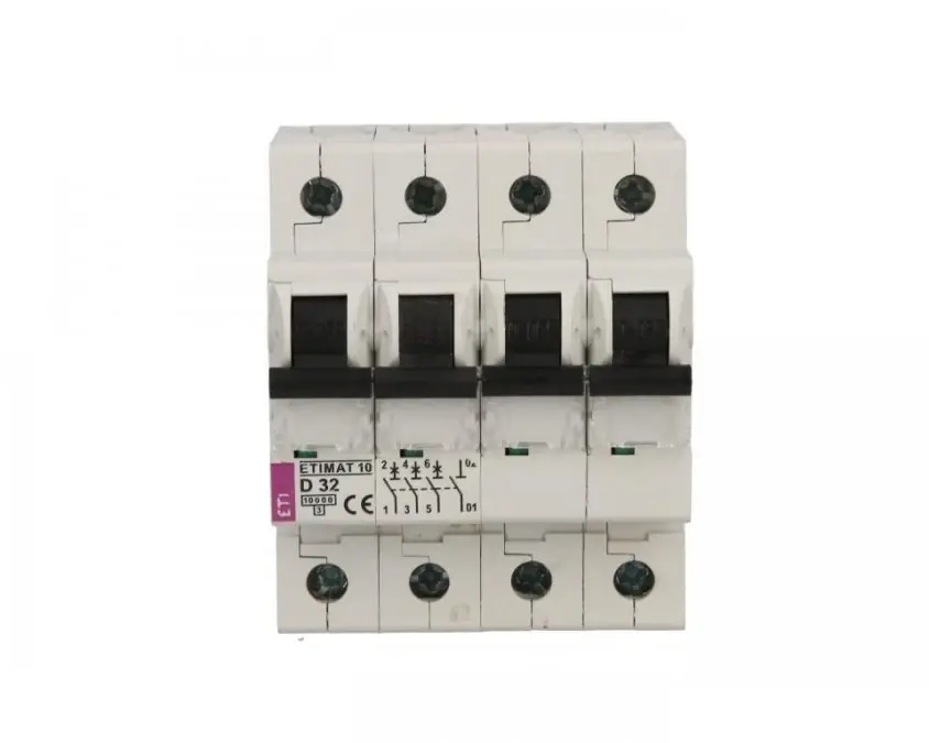 Oferta czasowa Wyłącznik nadprądowy 3P+N D 32A 10kA AC ETIMAT10 002156719
