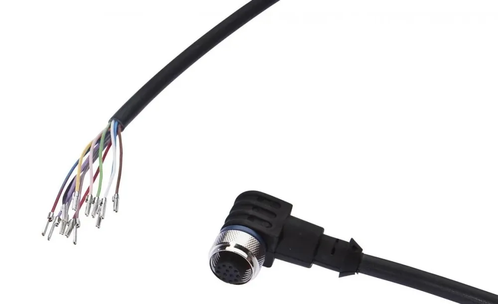 Dodaj do koszyka Kabel konfekcjonowany jednostrony złącze M12 żeńskie 12‑PIN kątowe wolny koniec przewodu 12x0,14mm² 5m IP67 30V 90stC VK500C21