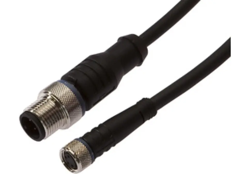 Złącze kablowe gniazdo proste M8 wtyk prosty M12 4‑PINowe 3m 240V PUR IP67 VK300F85 Zamów dziś