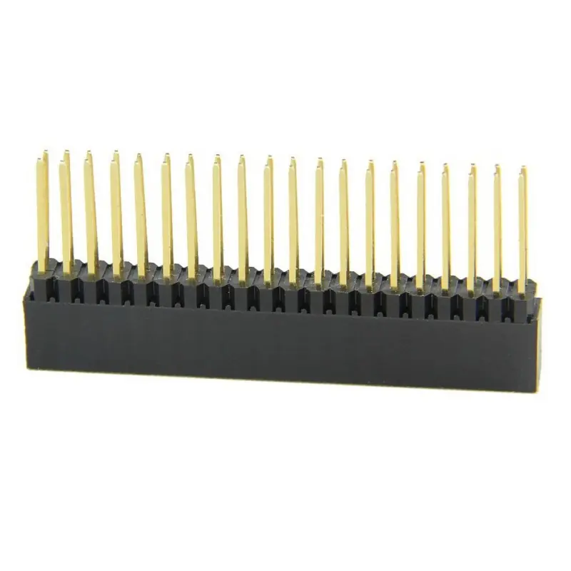 Listwa stykowa 2.54mm prosta 2x20 (40-pin), czarna, wydłużona Dodaj do koszyka