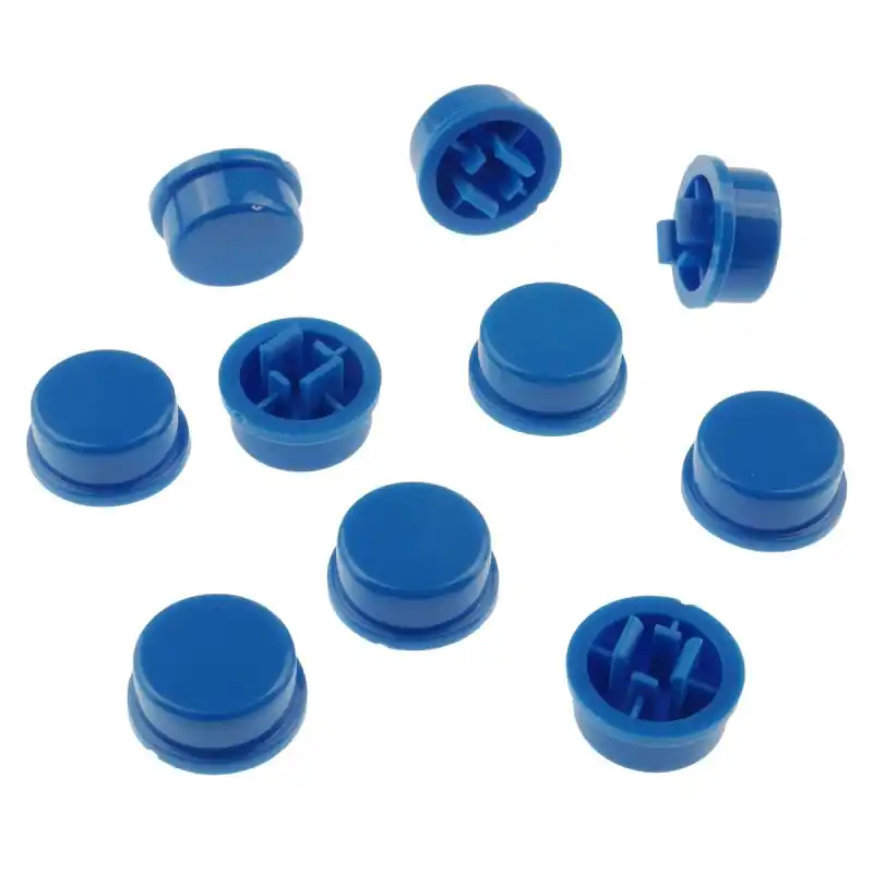 Szybka wysyłka Nasadka na Tact Switch 12x12x7,3mm, okrągła (niebieska) - 10 szt.